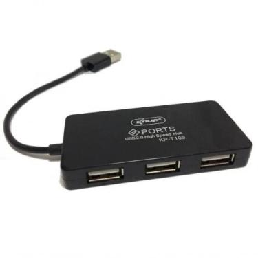 Imagem de Mini Hub Leitor 4 Portas Usb De Uso Simultâneo Kp-t109 - KNUP BRASIL