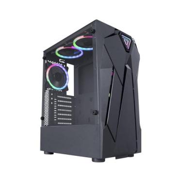 Imagem de Gabinete Gamer Reactor Inifinite I, lateral vidro temperado - CG-01KF 