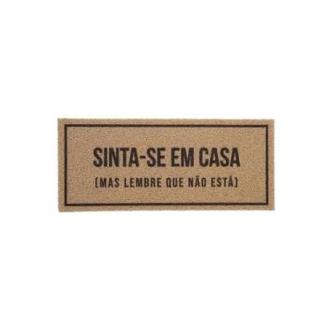 Imagem de Capacho Vinil Long 2.0 Sinta-se em Casa 30x70cm Bege - Kapazi