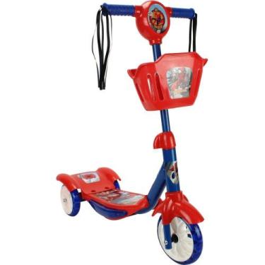 Imagem de Patinete 3 Rodas com Led e Som Homem Aranha DI0018 - Bbr - BBR Toys
