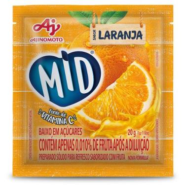 Imagem de Refresco Em Pó Mid Sabor Laranja 20G