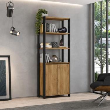 Imagem de Estante Industrial 2 Portas 3 Prateleiras M113 183CMX70CM Yescasa Marr