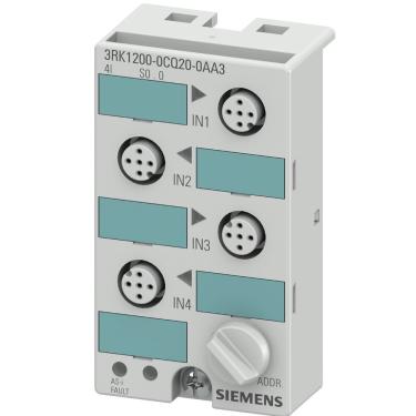 Imagem de Módulo de Expansão Digital AS-i Siemens 4E PNP Emax 200 Ma 3RK1200-0CQ20-0AA3 4 Entradas PNP 200MA Bivolt