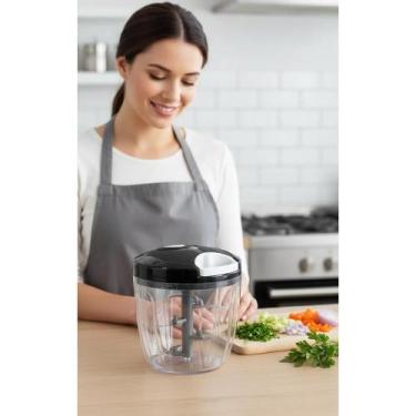 Imagem de 2x Triturador Manual 900ml 5 Lâminas Inox: Pique Rápido - Congratulati