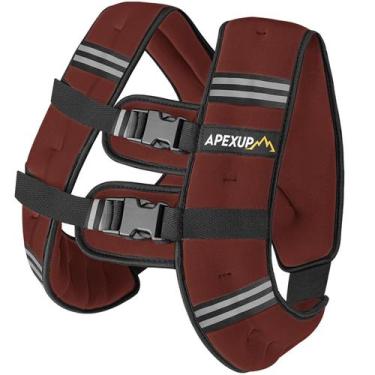 Imagem de Colete com Peso APEXUP 25 lb para Corrida e Fitness com Faixas Refleti