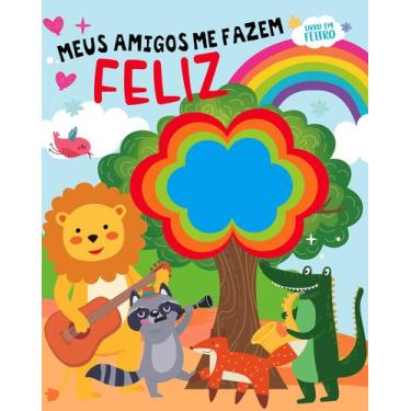 Imagem de Livro - Meus Amigos Me Fazem Feliz - Livro em Feltro