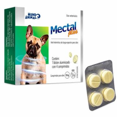 Imagem de Vermifugo P/ Cães Até 10kg Mectal Plus 4 Comp Mundo Animal