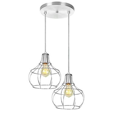 Imagem de Lustre Pendente Duplo Aladim Aramado Cromado