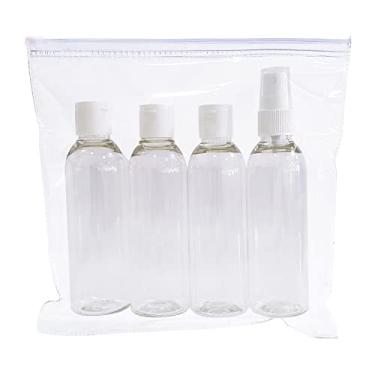 Imagem de 1 Kit Viagem 4 Frasco Spray FT Shampoo Creme Sabonete 100ml