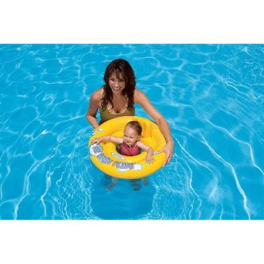 Imagem de Boia Inflável Para Bebê Com Fralda Meu Primeiro Bote Intex