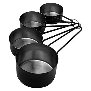 Imagem de Mimo Style, Conjunto de 4 Xícaras Medidoras para Ingredientes Secos ou Líquidos Preta