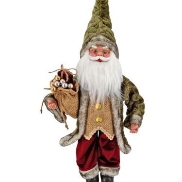 Imagem de Papai Noel 50Cm Verde/Cinza