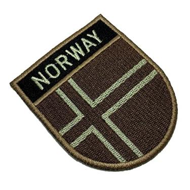 Imagem de BP0054ET04 Bandeira Noruega Patch Bordado Termo Adesivo