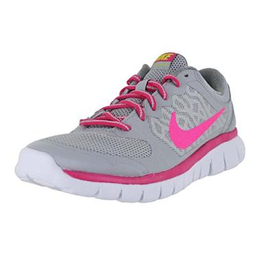 Imagem de Nike Kids Flex Run 2015 (3.5Y-7Y) Grey Vivid Pink White Pink POW Size 7