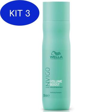 Imagem de Kit 3 Shampoo Wella Invigo Volume Boost 250ml