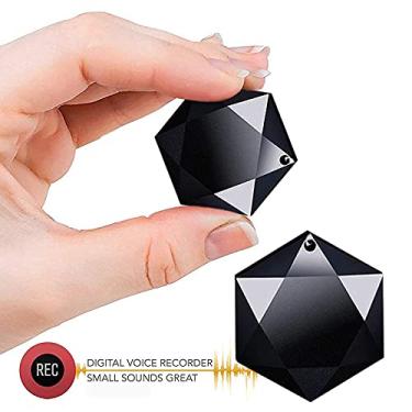 Imagem de Gravador de voz camuflado gravador de som 8 GB 30 horas vida útil da bateria Mini HD controle de voz longa distância um botão gravação hexagonal Dictaphone