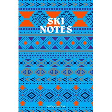 Imagem de Notas de esqui: Capa com estampa tribal de 15 x 23 cm com páginas de diário de grade de 100 pontos. Um caderno de grade de pontos em branco para suas aventuras.
