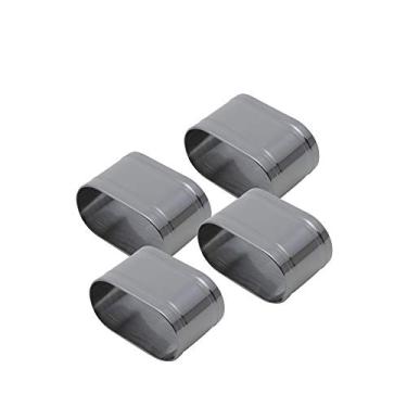 Imagem de CJ 4 ANÉIS DE AÇO P/GUARDANAPO BLACK ELEGANCE 5X3X3,5cm