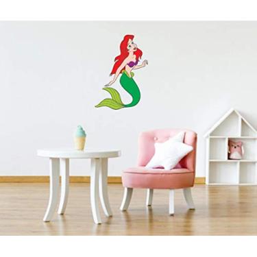Imagem de Adesivo De Parede Decorativo Pequena Sereia 50cmx70cm