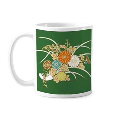 Imagem de Caneca de flor amarela japonesa outono cerâmica café porcelana caneca louça