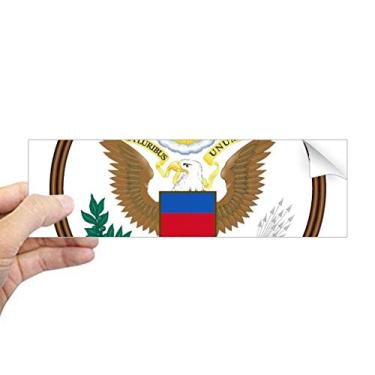 Imagem de DIYthinker Adesivo retangular com emblema nacional dos Estados Unidos para janela