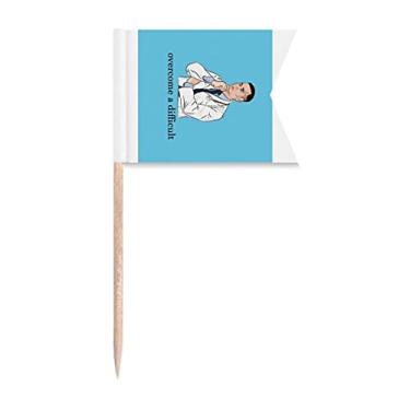 Imagem de Sinalizadores de palitos de dente de médico anti-epidêmico da Resistance Disease para festas, bolos, alimentos, queijos