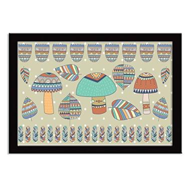 Imagem de Giz de Cor Confecções Quadro Decorativo Indian Fox Retangular Preto