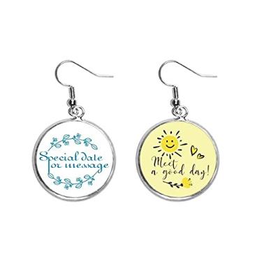 Imagem de Informações especiais sobre a data guirlanda brinco de flor de sol joia moderna