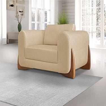 Imagem de Poltrona Estofada Decorada Sala Quarto Escritório Leitura Balenza (DOURADO)