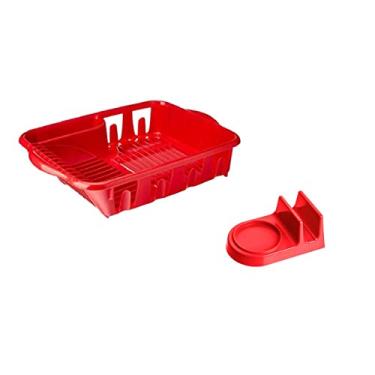 Imagem de Kit Porta Esponja e Escorredor de Louças G Vermelho-SANREMO