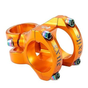 Imagem de Hastes de guidão de bicicleta 28,6 x 31,8 mm liga de alumínio CNC ultra leve oco curto guidão elevação para a maioria das bicicletas, bicicleta de estrada, MTB, BMX, equipamento fixie, ciclismo (laranja)