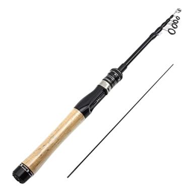 Imagem de Varas de pesca ultra leves vara de pesca telescópica vara giratória peso 1-5g crianças iniciantes pegam vara de peixe pequeno 168cm 185cm vara de pesca telescópica (cor: latão, tamanho: 198cm)