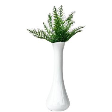 Imagem de Decoração sala vaso solitário branco com planta moderna