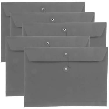 Imagem de PLAFOPE 5 Unidades saco de papel kraft jaqueta de arquivo sacos de arquivo grandes cartões de negócios envelopes de arquivo clipes de fichário sacos de armazenamento de arquivos bolso a4