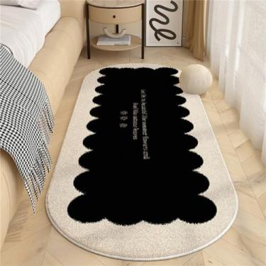 Imagem de Tapete de cabeceira de quarto estilo creme tapete de veludo engrossado tapetes macios para sala de estar tapete de vestiário de grande área, g, 80x120cm(31,4x47in)