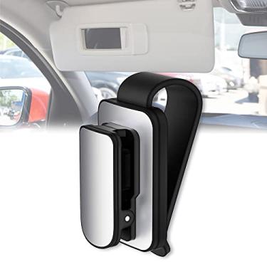 Imagem de HIBEYO Suportes de óculos para viseira de sol de carro, óculos de sol de loja fáceis de encontrar, mantenha o interior do carro arrumado, suporte universal para óculos de sol de carro com clipe de