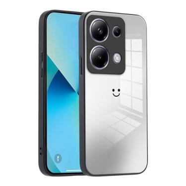 Imagem de XINYEXIN Capa de telefone de vidro gradiente para Xiaomi Poco M6 Pro 4G - proteção fina, amortecedor de silicone macio, à prova de choque e resistente a arranhões - preta