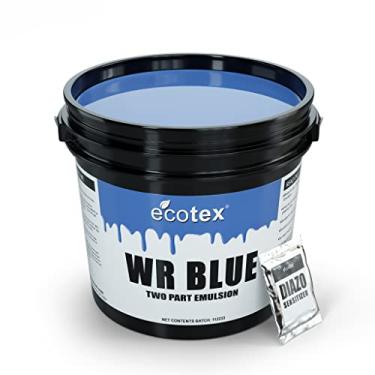 Imagem de Emulsão de impressão de tela azul Ecotex® WR (galão - 3,628 g.) Diazo necessária emulsão fotográfica para telas de seda e tecido - para impressão de tela com tinta à base de água, materiais de