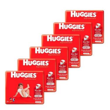 Imagem de Fralda Descartável Huggies Supreme Care Mega Tamanho Xxg - 6 Pacotes C