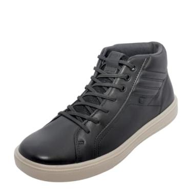 Imagem de Sapatênis Cano Alto Masculino Pegada 111503 Couro Preto