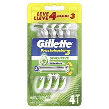 Imagem de Aparelho de Barbear Descartável Gillette Prestobarba3 Sensitive Leve 4 Pague 3