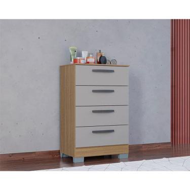 Imagem de Cômoda Ambiente 867 4 Gavetas Damasco Off White - Poquema