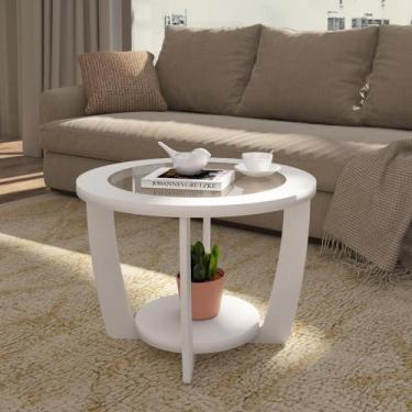 Imagem de Mesa de Centro Redonda 60cm Curve Artely, Branco