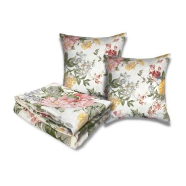 Imagem de Kit Peseira Xale Jogo de Cama Com 2 Capas de Almofada - MUMUDECOR, 100