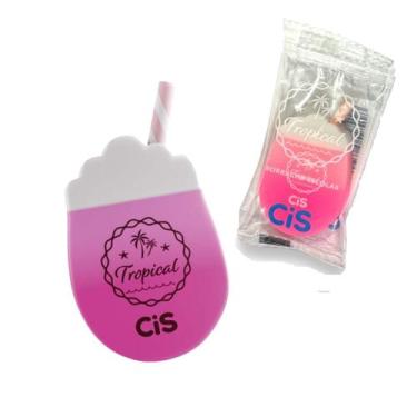 Imagem de Borracha Escolar Cis Fantasia Bebidas Tropicais, Rosa