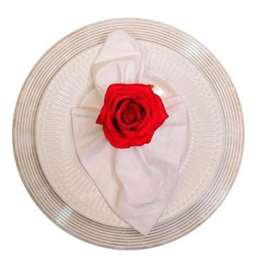Imagem de Porta guardanapo de rosa vermelha - Mesa Feita