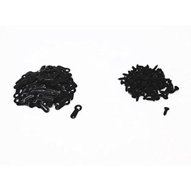 Imagem de Honbay 100 conjuntos de moldura de metal preta com botão de rotação e parafusos para pendurar a imagem