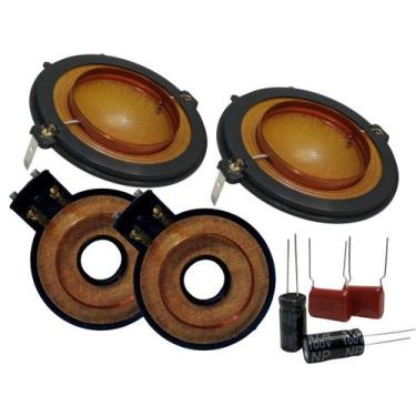 Imagem de 2 Reparo D200 e 2 Reparo Tweeter St200 Acompanha Capacitores - NTV SOM