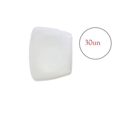 Imagem de 30 Prato Quadrado Plástico Branco Refeição Lanche Atacado -  ARCÓLOR, 