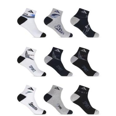 Imagem de Kit 12 Pares Meia Soquete Masculina Algodão Altomax